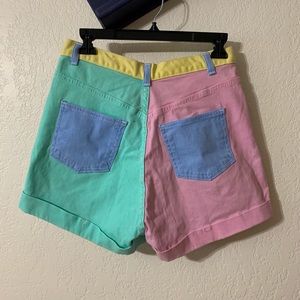 Multicolored High Wasted Shorts
